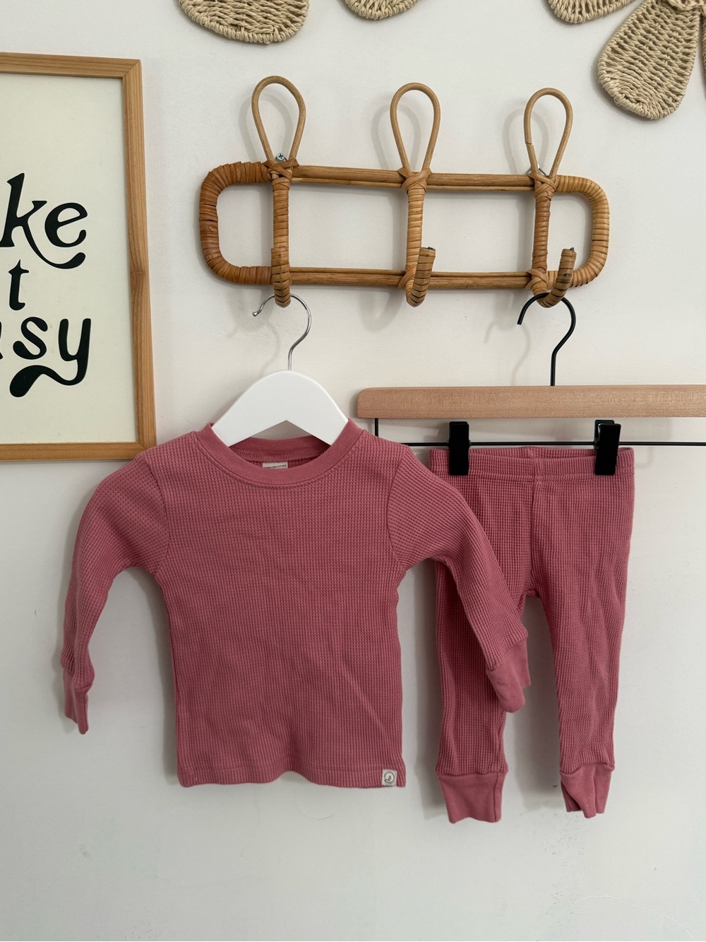 Little Planet - organic 9m waffle 2pc pajama set